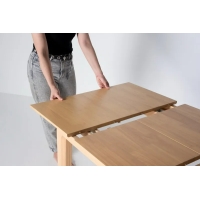 Eggwhite Dining Table XTRO W90 โต๊ะอาหารขยายได้ 90-130x35x45 ซม.