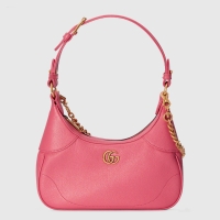 ราคา กระเป๋า GUCCI APHRODITE SMALL SHOULDER BAG 731817 AAA9F 6627 หนังนิ่มสีชมพู