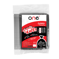 ราคา ONE ถุงขยะรีไซเคิลหนา 1 กก. สีดำ ขนาด 24x28 นิ้ว (แพ็ค 4 ฟรี 1) (0099302)
