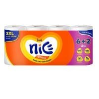 ราคา NICE กระดาษชำระ รุ่น เมก้าโรล แพ็ค 6+2 ม้วน (0099607)