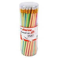 ราคา ดินสอ HB ตราม้า รุ่น H-2547 คละสี (แพ็ค 50 แท่ง) (1002942)