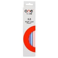 ราคา ดินสอ HB พร้อมยางลบ ลายริ้วพาสเทล ONE 12 แท่ง/แพ็ค (1091624)