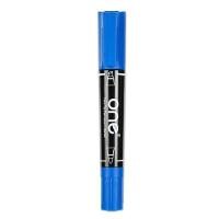 ราคา ONE ปากกามาร์คเกอร์ 2หัว น้ำเงิน G-122-BL หัวแหลมและหัวตัด (1093770)