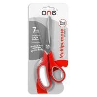 ราคา ONE กรรไกร รุ่น BR2 สีแดง-เทา ขนาด 7 3/4 นิ้ว (2003201)