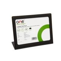 ราคา แท่นป้ายตั้งโต๊ะ B7 141x110x55มม. ดำ ONE Y-184 (2004222)