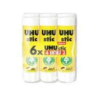 ราคา UHU กาวแท่ง สีขาว 40 กรัม (แพ็ค6แท่ง) (3001729)