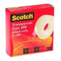 ราคา SCOTCH เทปใส 600 แกน 1 นิ้ว ขนาด 3/4 นิ้ว x 36 หลา (3100180)