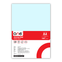 ราคา กระดาษการ์ดสี A4 120 แกรม ฟ้า (100แผ่น) ONE (5005004)