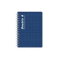 ราคา สมุดสันลวด Double A A5 70แกรม น้ำเงิน (100แผ่น/เล่ม) (5005900)