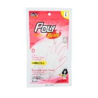 ราคา POLY-BRITE ถุงมือยางไวนิล ไซด์ L (แพ็ค6ซอง) (9006196)