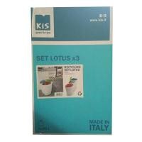 ราคา ถังขยะพลาสติก KIS Set Lotus แยกส่วนได้ มี 3 สี (Y005393)