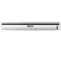 ราคา ไม้บรรทัด 30 cm iboom IB2011 ใสอ่อน หนา 0.65 mm สเกล (7 (Y005791)