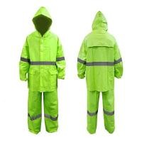 ราคา ชุดกันฝนสีเขียว เสื้อ-กางเกง ติดแถบสะท้อนแสง BEST ONE รุ่น ZFMDRG07 (Y007193)