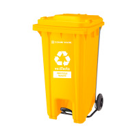 ราคา ถังขยะเทศบาล COMBI WARE ROC240-YEL สีเหลือง ขนาด 240 ลิตร แบบมีเท้าเหยียบ (Y013540)