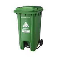 ราคา ถังขยะเทศบาล COMBI WARE ROC240-GRN สีเขียว ขนาด 240 ลิตร แบบมีเท้าเหยียบ (Y013541)