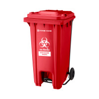ราคา ถังขยะเทศบาลสีแดง ขนาด 240 ลิตร แบบมีเท้าเหยียบ COMBI WARE ROC240-RED (Y013543)