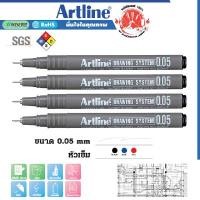 ราคา ARTLINE ปากกาเขียนแบบ ขนาด 0.05 มม. ชุด 4 ด้าม สีดำ (Y014174)