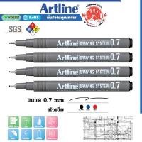 ราคา ARTLINE ปากกาเขียนแบบ ขนาด 0.7 มม. ชุด 4 ด้าม สีดำ (Y014180)