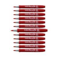 ราคา ปากกา Decorite หัวพู่กัน สีแดง เซ็ท 12 ด้าม (Y014223)
