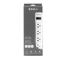 ราคา ปลั๊กไฟ ESLA 4 ช่อง 1 สวิตช์ 3เมตร สีขา เอสลา PS103WG (Y014462)