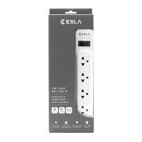 ราคา ปลั๊กไฟ ESLA 4 ช่อง 1 สวิตช์ 5เมตร สีขา เอสลา PS105WG (Y014464)
