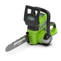 ราคา GREENWORKS เลื่อยโซ่ ขนาด 24 V รวมแท่นชาร์ตและแบตเตอรี่ (Y016038)