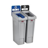 ราคา ถังขยะแยกประเภท, Rubbermaid Thailand, ช่องทิ้งขยะ 2 ประ (Y018129)