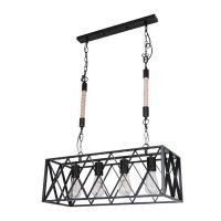 ราคา โคมไฟแขวนเหล็ก (E27x4) LUZINO รุ่น 82708 สีดำด้าน (Y020225)