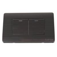 ราคา ชุดสวิตช์ทางเดียว 2 ช่อง LUZINA รุ่น Brush A85-BK02A สี (Y021107)