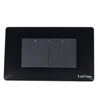 ราคา ชุดสวิตช์ทางเดียว 2 ช่อง LUZINA รุ่น Matt E15-BK2A สีดำ (Y021108)