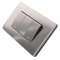 ราคา ชุดสวิตช์ทางเดียว 3 ช่อง LUZINA รุ่น Brush A85-BK03A สี (Y021109)