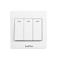 ราคา ชุดสวิตช์ทางเดียว 3 ช่อง LUZINO รุ่น SQUARE WH E15-K03A (Y021111)