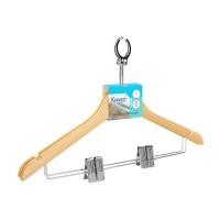 ราคา ไม้แขวนเสื้อไม้โรงแรมพร้อมที่หนีบ 2 ชิ้น KASSA HOME รุ่ (Y029114)