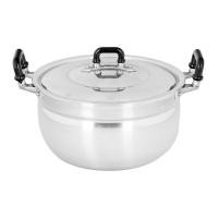 ราคา หม้อสองหูอะลูมิเนียมพร้อมฝา จระเข้ ขนาด 20 ซม. สีเงิน (Y030103)