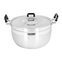 ราคา หม้อสองหูอะลูมิเนียมพร้อมฝา จระเข้ ขนาด 26 ซม. สีเงิน (Y030106)