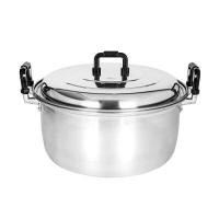 ราคา หม้อสองหูอะลูมิเนียมพร้อมฝา จระเข้ ขนาด 45 ซม. สีเงิน (Y030112)