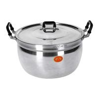 ราคา หม้อสองหูอะลูมิเนียมพร้อมฝา สามห่วง ขนาด 30 ซม. สีเงิน (Y030119)