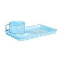 ราคา แก้วกาแฟเมลามีนพร้อมถาด UNICA รุ่น CT 911-10 สีฟ้า (Y036028)
