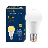 ราคา หลอดไฟ LED 18 วัตต์ Warm White LAMPTAN รุ่น GLOSS V.2 E (Y037377)