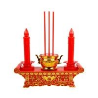 ราคา ชุดธูปเทียน USB LED 3 ดอก LUZINO รุ่น KB012 สีแดง ขนาด 26 ซม. (Y039684)