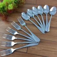 ราคา 6 คู่ ช้อนส้อมเบอร์​77 Twin Fish 77 สีเงิน คู่ (Y075192)