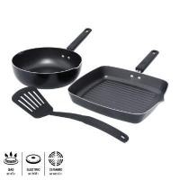 ราคา ชุดเครื่องครัว Non Stick MEYER รุ่น 21881-T (ชุด 3 ชิ้น) สีดำ (Y076753)
