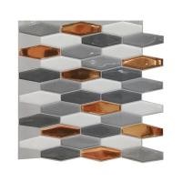 ราคา วอลล์เปเปอร์ติดผนัง Mosaic 3D KASSA HOME รุ่น HJ-ATL10 ขนาด 30.5x30.5x0.1 ซม. (กล่อง 10 ชิ้น) สีเทา (Y077712)
