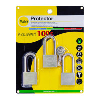 ราคา กุญแจคีย์อะไลค์ลูกปืนคล้องคอยาวสเตนเลส YALE รุ่น SD40LP3 ขนาด 40 มม. (แพ็ก 3 ชิ้น) สีสเตนเลส (Y078518)