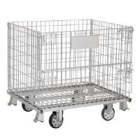 ราคา PCF1012Nb6 ลังตะแกรงเหล็กพับได้-ติดล้อ PU ดำ 6" ล้อเป็น 2 ล้อ ล้อตาย 2 ล้อ (Y079147)