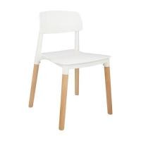 ราคา เก้าอี้พลาสติก INDEX LIVING MALL รุ่นลูเซีย - สีขาว/ธรรมชาติ (Y082651)