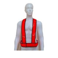 ราคา เสื้อสะท้อนเเสง เเบบสายไขว้ เส้นเดี่ยวกว้าง 3นิ้ว เสื้อกั๊กจราจร ชาเก้ สีส้มสะท้อนแสง XL ตัว เสื้อจราจร เสื้อเซฟตี้ เสื้อกั๊กตำรวจ (Y083044)