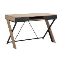 ราคา โต๊ะทำงาน INDEX LIVING MALL สีแนทเชอรัลโอ๊ค/ดำ รุ่นทูเล็น ขนาด 120 ซม. (Y084412)