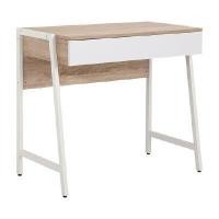 ราคา โต๊ะทำงาน INDEX LIVING MALL สีแนทเชอรัลโอ๊ค/ขาว รุ่นซานิส ขนาด 84 ซม. (Y084415)