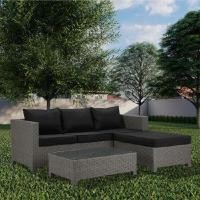 ราคา ชุดโซฟาสนาม INDEX LIVING MALL รุ่นเบลเลซซ่า - สีเทา / สีดำ (Y084877)